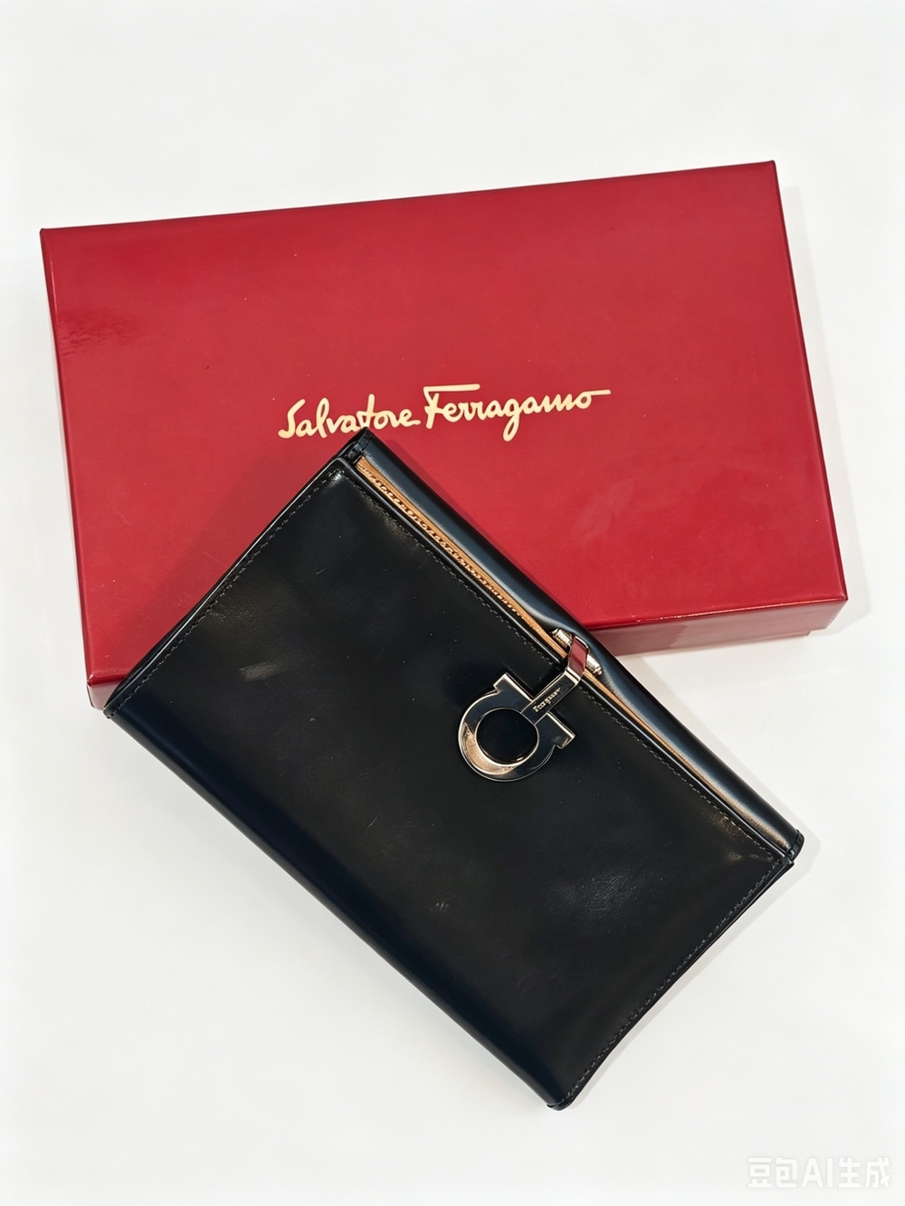 Salvatore Ferragamo Gancini Long Bi-Fold Wallet - Picture 1 of 9